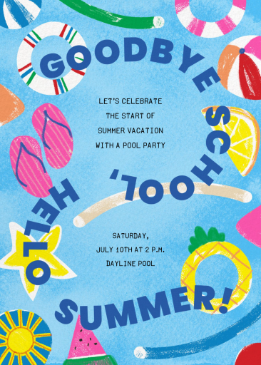 Time to Float - Pool Party Invitation by Paperless Post