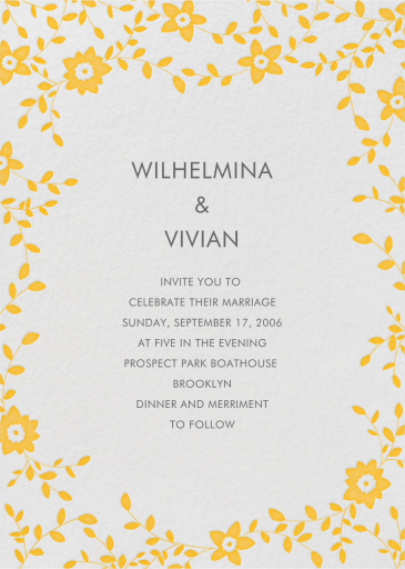 Vintage Flower - Invitation by Linda and Harriett