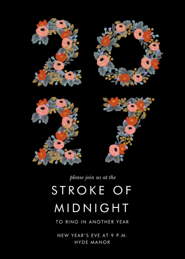 Floral 2027 New Year Invitation