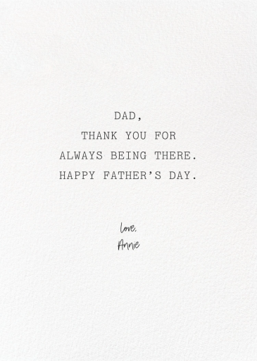 Where’s the Lie - Father's Day Card by 2021 Co. - Back