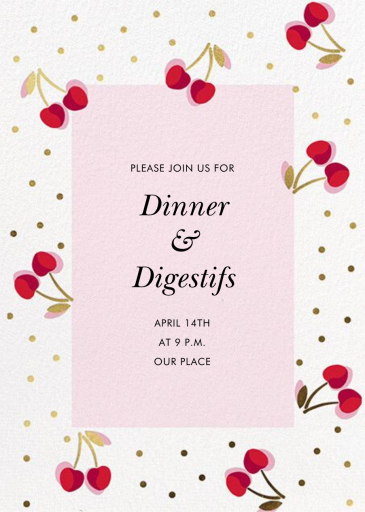 Merry Cherries - Dinner Party Invitation by kate spade new york