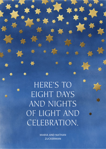 Starry Sky - Hanukkah Card by Paperless Post