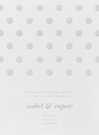 Polka Dot - Rehearsal Dinner Invitation by Oscar de la Renta