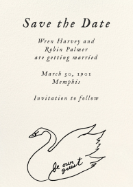 Swan Host - Save the Date by Carly Kuhn