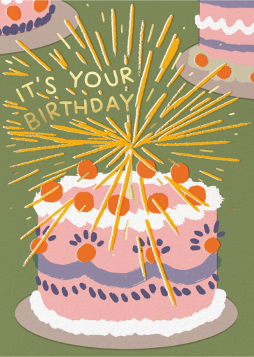Birthday Sparkles (Elena Boils) - Birthday Card by Wrap
