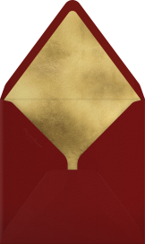 Red Gold Paint Splatter Invitation Envelope