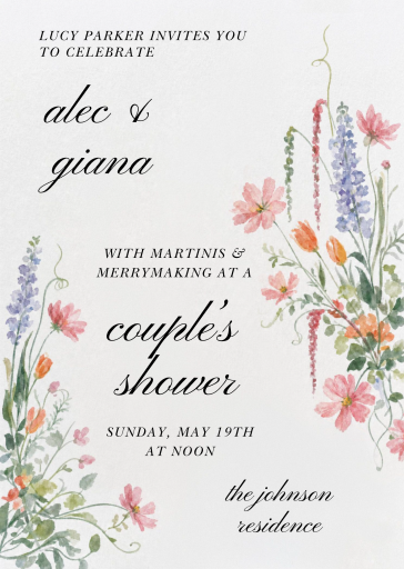Floral Baby in Bloom Invitation