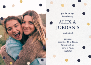 Painted Spots (Photo) - Bar & Bat Mitzvah Invitation by Sugar Paper