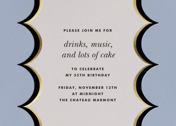 Intarsia Scallop - Birthday Invitation by kate spade new york