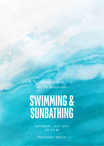 Tides - Beach Party Invitation by Paperless Post