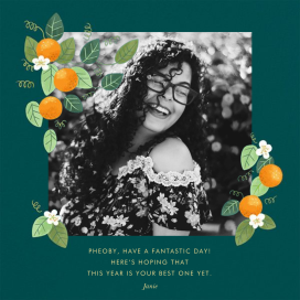 Orange Blossom Trim - Birthday Card by Paperless Post