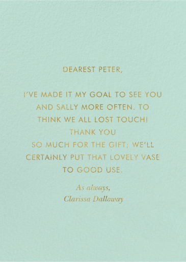 Garden Party Thank You - Love and Romance Card by Rifle Paper Co. - Back