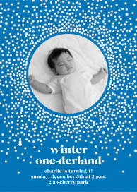 Radiating Dots - First Birthday Invitation by Cheree Berry Paper & Design