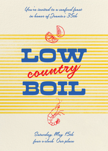 Low Country Boil - Birthday Invitation by Paperless Post