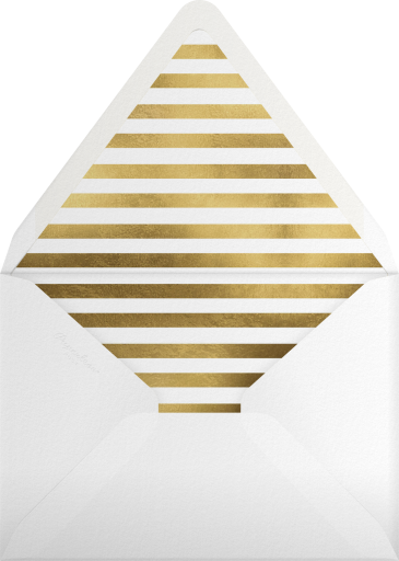 Gold Confetti Burst Green Invitation Envelope