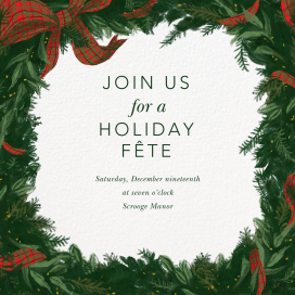 Plaid Wreath Frame by Paperless Post