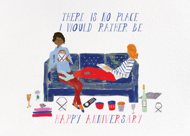 Cheers from the Couch - Greeting Card by Mr. Boddington's Studio