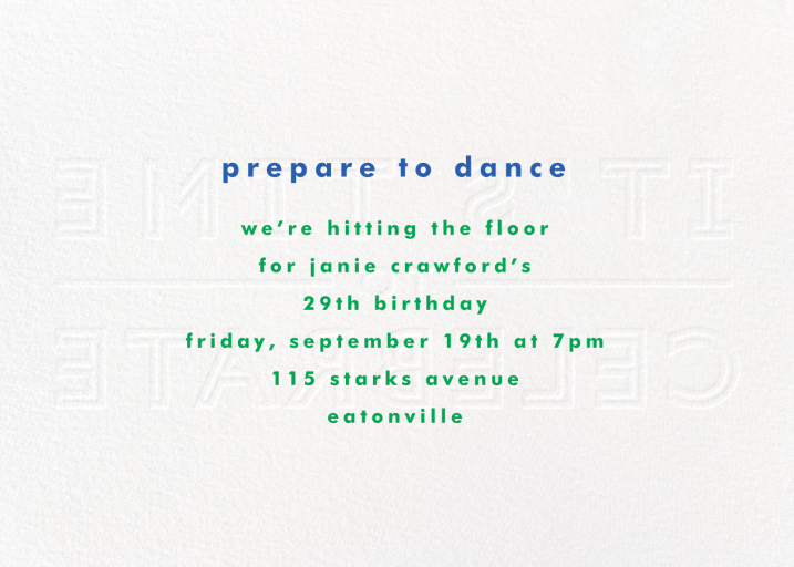 It's Time To Celebrate - Birthday Invitation by Paperless Post - Back