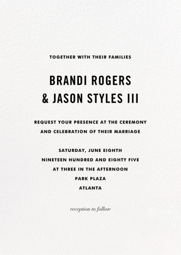 Confetti Photo - Wedding Invitation by kate spade new york - Back