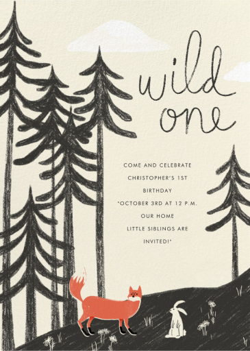 Real Wild One - First Birthday Invitation by Paperless Post