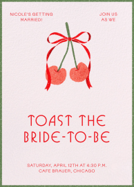 Cherry Bow - Bridal Shower Invitation by Paperless Post