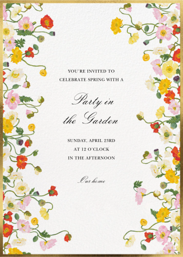 Wild Petals - Party Invitation by Oscar de la Renta