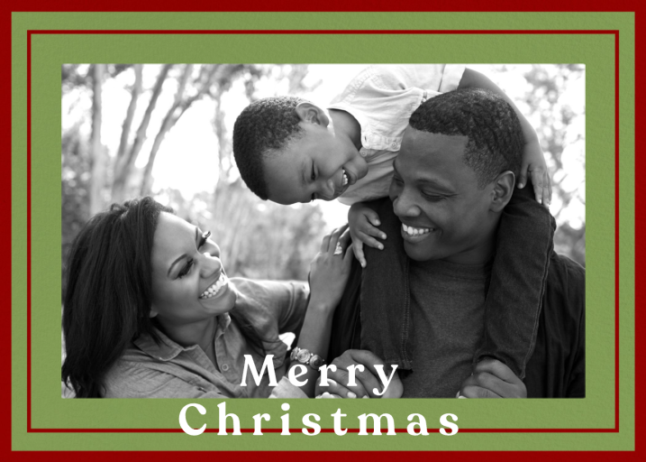 Double Border Photo - Holiday Card by Paperless Post
