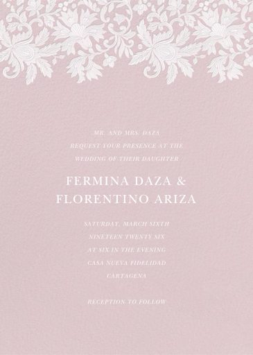 Leaf Lace I - Lunar New Year Invitation by Oscar de la Renta