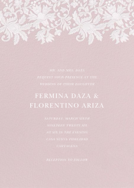 Leaf Lace I - Wedding Invitation by Oscar de la Renta