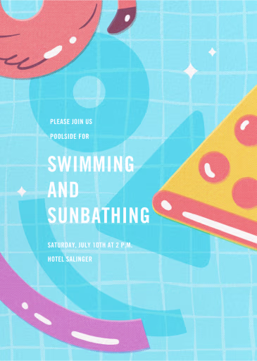 Floats Go By - Pool Party Invitation by Paperless Post