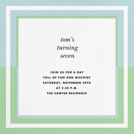 Colorblocked Border - Birthday Invitation by kate spade new york