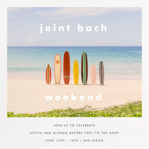 Hang Seven - Bachelorette Party Invitation by Gray Malin