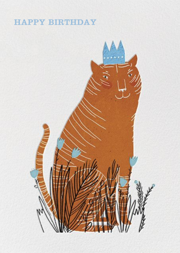 King Cat (Lizzy Stewart) - Easter Card by Red Cap Cards