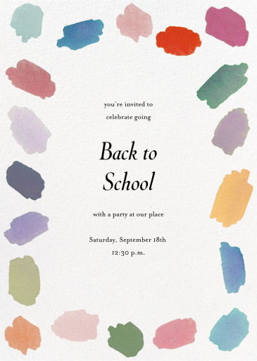 Perfect Palette - Back to School Invitation by Happy Menocal