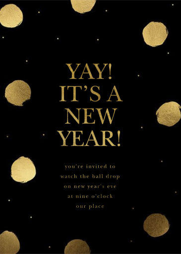 Midnight Dots - New Year's Eve Invitation by Sugar Paper