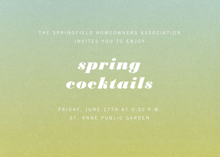 Gradient Full Horizontal - Cocktail Party Invitation by Paperless Post