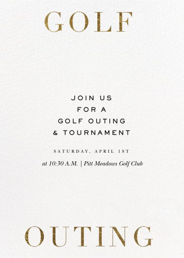 Endlong - Golf Tournament Invitation by Paperless Post