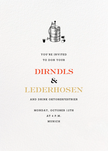 Ivory Plain - Oktoberfest Invitation by Paperless Post