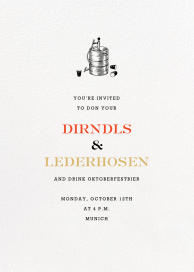 Ivory Plain - Oktoberfest Invitation by Paperless Post