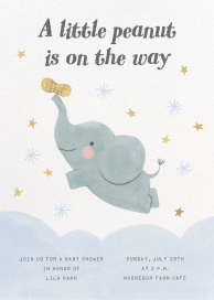 Peanut and Elephant - Baby Shower Invitation by Paperless Post