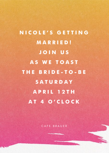 Gradient Painted - Bridal Shower Invitation by Paperless Post