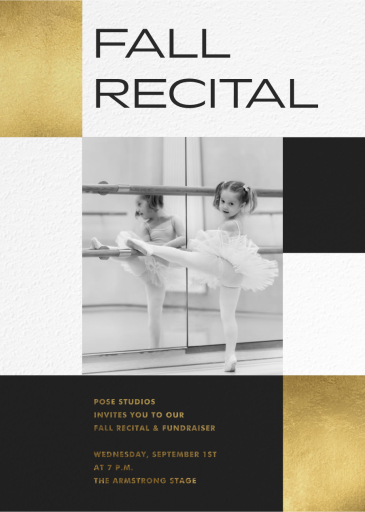 Tetromino - Recital Invitation by Paperless Post