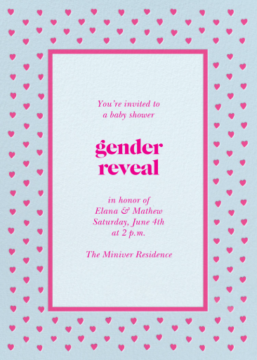 Little Baby Hearts - Gender Reveal Invitation by kate spade new york