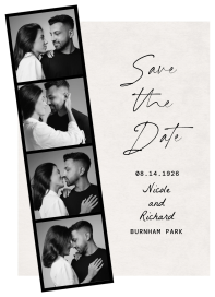 Photo Booth Strip Modern Save the Date