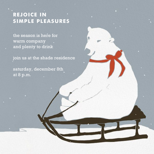 Polar Bears They're Just Like Us - Holiday Party Invitation by Paperless Post