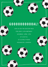 Futbol - Birthday Invitation by Linda and Harriett