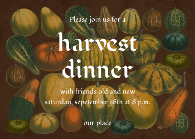 Autumn Bounty - Invitation by John Derian