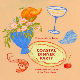 Orange Dinner Party - Party Invitation by Iris + Marie