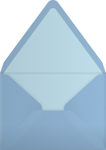 Blue Ribbon Frame Invitation Envelope