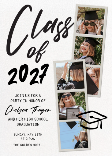 Photo Graduation Film Strip Invitation